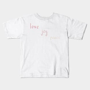 LOVE JOY PEACE sticker pack Kids T-Shirt